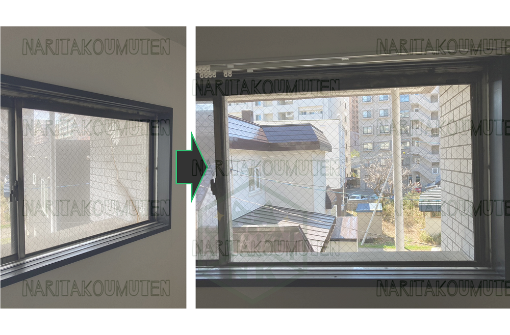 網入りガラス交換